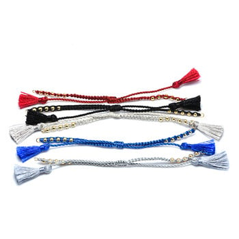 5 цвята НАЙ-НОВИТЕ Tassle Регулируеми плъзгащи се вериги за жени Гривни Аксесоари Изработка на бижута Червени черни гривни от въже