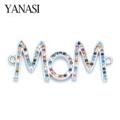 4 boje Veliki šareni Mama Slova šarm konektori za nakit Narukvica Izrada ogrlice DIY Ručno izrađen ženski nakit Poklon