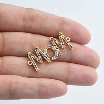 4 цвята Големи цветни Mama Letters Charm Connectors за бижута Гривна Изработка на колие Направи си сам ръчно изработени дамски бижута Подарък