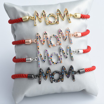 4 цвята Големи цветни Mama Letters Charm Connectors за бижута Гривна Изработка на колие Направи си сам ръчно изработени дамски бижута Подарък