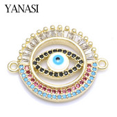 4 színű luxus nagy arany szálkás Evil Eye Charms csatlakozó tartozékok ékszer karkötő készítés barkács kézzel készített ékszer ajándék