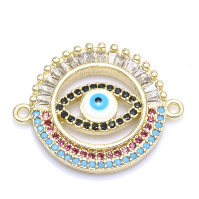 4 színű luxus nagy arany szálkás Evil Eye Charms csatlakozó tartozékok ékszer karkötő készítés barkács kézzel készített ékszer ajándék