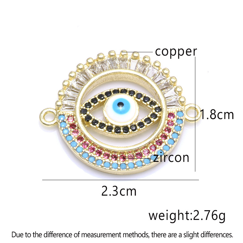 4 színű luxus nagy arany szálkás Evil Eye Charms csatlakozó tartozékok ékszer karkötő készítés barkács kézzel készített ékszer ajándék