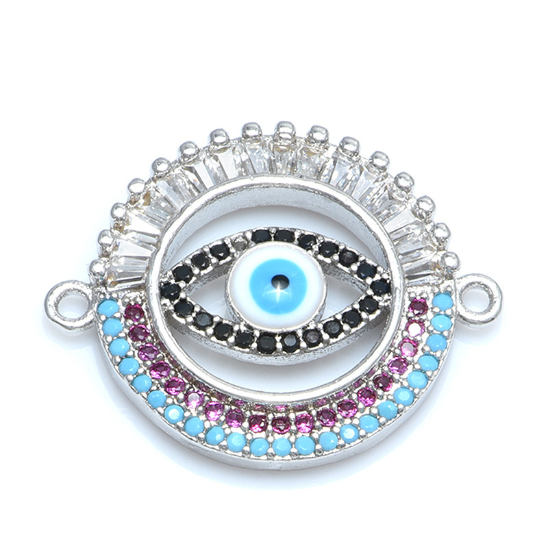 4 színű luxus nagy arany szálkás Evil Eye Charms csatlakozó tartozékok ékszer karkötő készítés barkács kézzel készített ékszer ajándék