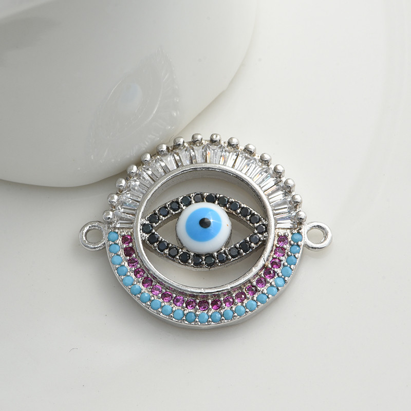4 színű luxus nagy arany szálkás Evil Eye Charms csatlakozó tartozékok ékszer karkötő készítés barkács kézzel készített ékszer ajándék