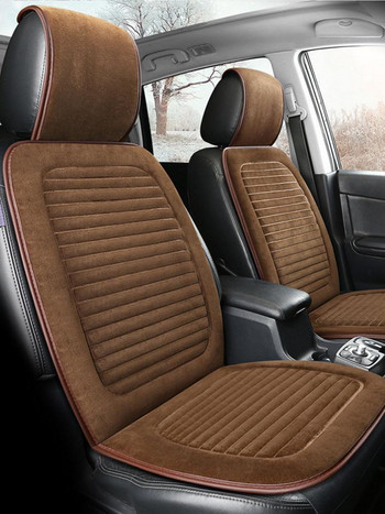 Ζεστό κάλυμμα καθίσματος αυτοκινήτου Προστατευτικό μονό μπροστινό κάθισμα Μαξιλάρι χειμερινού εσωτερικού αξεσουάρ Γενική εφαρμογή για αυτοκίνητα