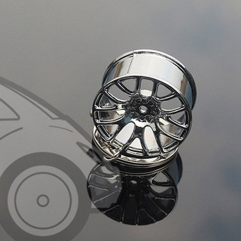 Könnyűfém gumiabroncsok stílusa luxus kerékagy kulcstartó autó kulcstartó automata módosítás alkatrészek kulcstartó Ford BMW Audi Auto számára