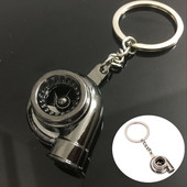Új univerzális autóház Cool Gunmetal Spinning Turbo kulcstartó turbófeltöltő Kulcstartó Kreatív Design Auto Stílusos Kiegészítők