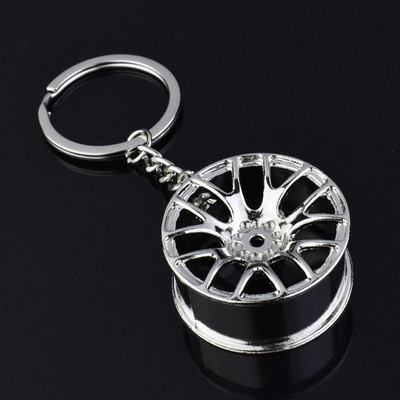 Új univerzális autóház Cool Gunmetal Spinning Turbo kulcstartó turbófeltöltő Kulcstartó Kreatív Design Auto Stílusos Kiegészítők