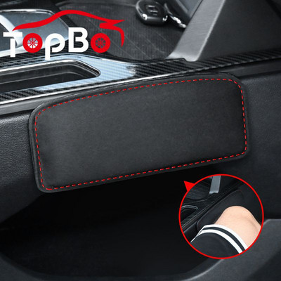 Comfortable Suede Car Pillow Car Knee Pad Auto Cushion  Elastic Memory Foam Leg Pad Headrest In The Car Accessories