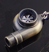 Valódi Whistle Sound turbó kulcstartó hüvely csapágy forgó autóalkatrész modell turbina turbófeltöltő kulcstartó gyűrű kulcstartó kulcstartó
