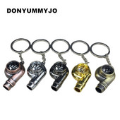 Valódi Whistle Sound turbó kulcstartó hüvely csapágy forgó autóalkatrész modell turbina turbófeltöltő kulcstartó gyűrű kulcstartó kulcstartó