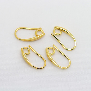 12 ΤΕΜ 7x14 MM Υψηλής ποιότητας σαμπάνια χρυσό χρώμα επιμεταλλωμένα ορειχάλκινα σκουλαρίκια γάντζοι Diy Jewelry Findings Αξεσουάρ Χονδρική