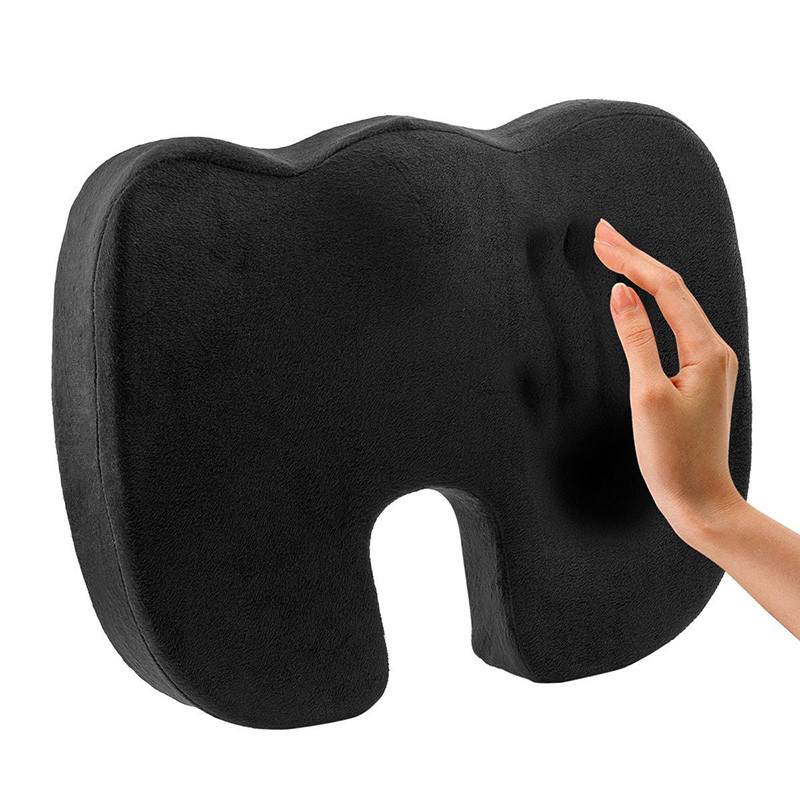 AUTOYOUTH Pernă de șezut Coccis Negru Pernă de scaun ortopedică Suport lombar Pernă de confort din spumă cu memorie pentru scaun mașină birou acasă