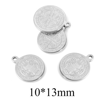 10 τμχ Θρησκευτικό ανοξείδωτο μενταγιόν Virgin Mary Jesus Christian Charm μενταγιόν DIY For Jewelry Makings Connectors Αξεσουάρ