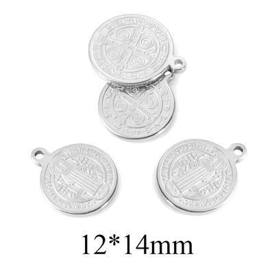 10 τμχ Θρησκευτικό ανοξείδωτο μενταγιόν Virgin Mary Jesus Christian Charm μενταγιόν DIY For Jewelry Makings Connectors Αξεσουάρ