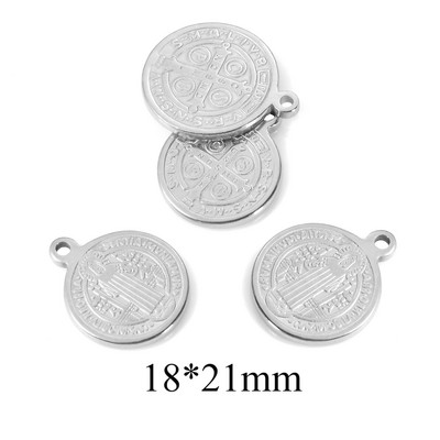 10 τμχ Θρησκευτικό ανοξείδωτο μενταγιόν Virgin Mary Jesus Christian Charm μενταγιόν DIY For Jewelry Makings Connectors Αξεσουάρ