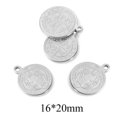 10 τμχ Θρησκευτικό ανοξείδωτο μενταγιόν Virgin Mary Jesus Christian Charm μενταγιόν DIY For Jewelry Makings Connectors Αξεσουάρ