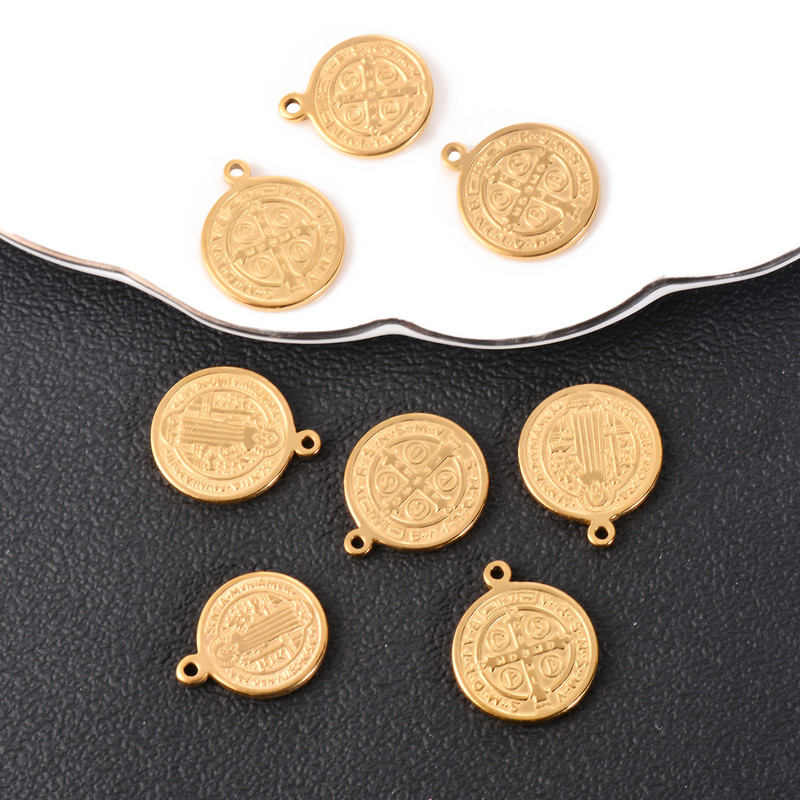 10 τμχ Θρησκευτικό ανοξείδωτο μενταγιόν Virgin Mary Jesus Christian Charm μενταγιόν DIY For Jewelry Makings Connectors Αξεσουάρ