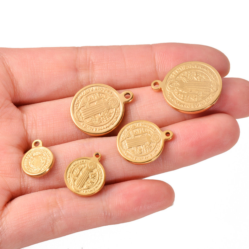 10 τμχ Θρησκευτικό ανοξείδωτο μενταγιόν Virgin Mary Jesus Christian Charm μενταγιόν DIY For Jewelry Makings Connectors Αξεσουάρ