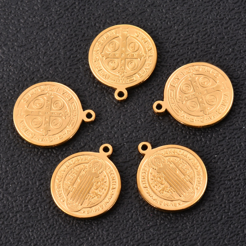 10 τμχ Θρησκευτικό ανοξείδωτο μενταγιόν Virgin Mary Jesus Christian Charm μενταγιόν DIY For Jewelry Makings Connectors Αξεσουάρ