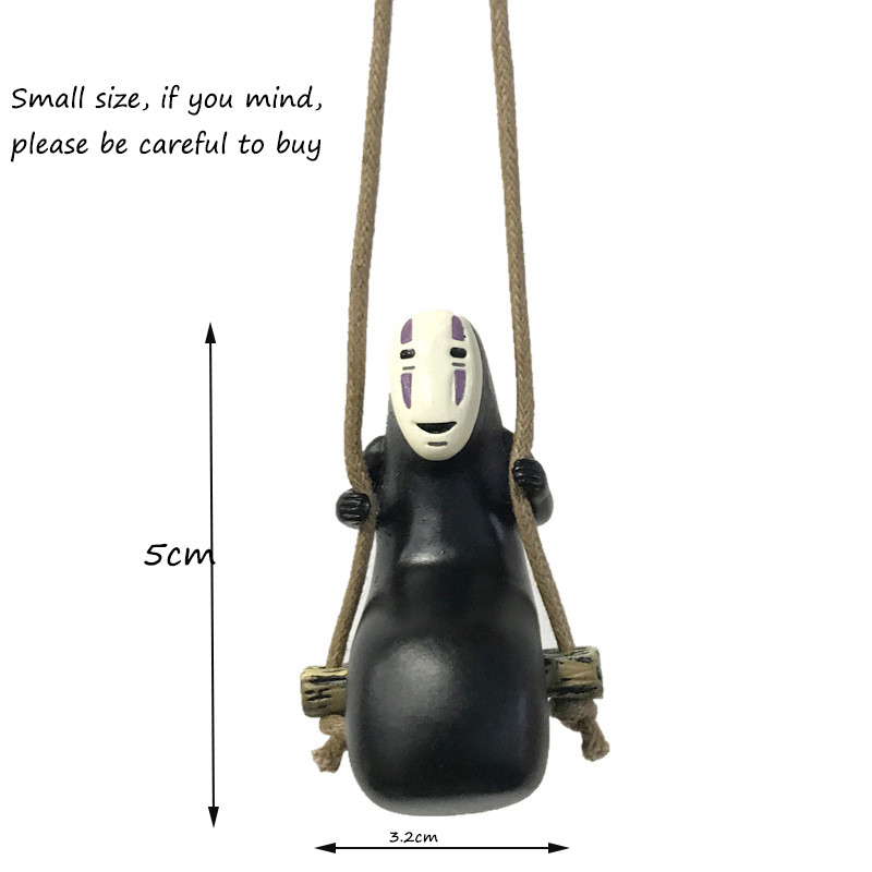 Aranyos anime autódíszek Arc nélküli férfi autós függesztékes autó visszapillantó tükör medál Születésnapi ajándék autódíszítő kiegészítők