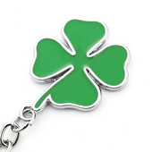 Breloc de chei pentru mașină din metal cu trifoi cu patru foi verde pentru Alfa Romeo GT Giulia Giulietta Stelvio Mito Ford Lucky Pendant Car Styling