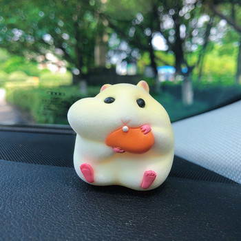 Χαριτωμένο Anime Stealing Hamster Car Εσωτερική Διακόσμηση Γκουρμέ φιγούρες χάμστερ Διακόσμηση ταμπλό αυτοκινήτου για αξεσουάρ αυτοκινήτου Γυναίκα