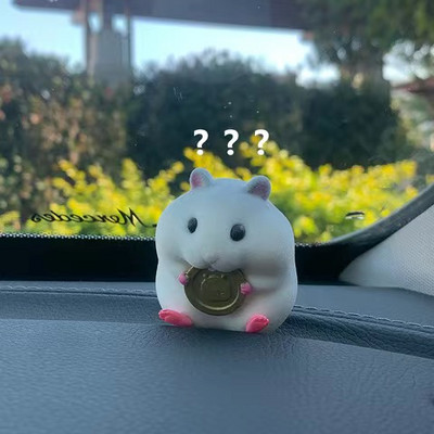 Χαριτωμένο Anime Stealing Hamster Car Εσωτερική Διακόσμηση Γκουρμέ φιγούρες χάμστερ Διακόσμηση ταμπλό αυτοκινήτου για αξεσουάρ αυτοκινήτου Γυναίκα