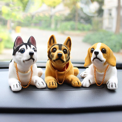 Κούκλα αυτοκινήτου Husky Beagle St Bernard Shepherd Shake Head Διακόσμηση σκύλου Εσωτερική διακόσμηση αυτοκινήτου Χαριτωμένο δημιουργικό δώρο επιτραπέζιο στολίδι