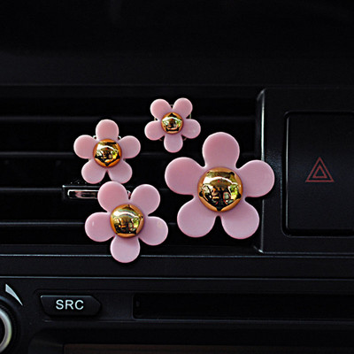 4 buc. Clip pentru parfum pentru aerisire pentru mașină, margaretă mică, pentru aer condiționat, pentru aromaterapie, accesorii pentru decorarea interioară a mașinii, Odorizant