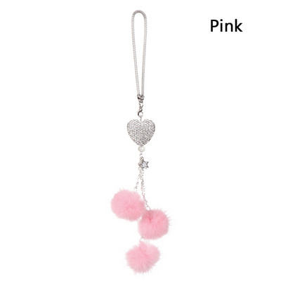 Mood Teemant Autotarvikud Bling Hairball Ripats Auto tahavaate Peegli Ripats Sünnipäevakingitus Autodekoratsioonid