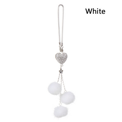 Mood Teemant Autotarvikud Bling Hairball Ripats Auto tahavaate Peegli Ripats Sünnipäevakingitus Autodekoratsioonid