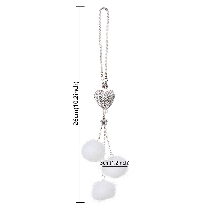 Mood Teemant Autotarvikud Bling Hairball Ripats Auto tahavaate Peegli Ripats Sünnipäevakingitus Autodekoratsioonid