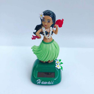 Päikeseenergia Hawaii Tüdruk Hula Tantsiv mänguasi Auto armatuurlaua sisustus Pea raputamine Mänguasjad Autode sisustus Autode kaunistused Kaunistused