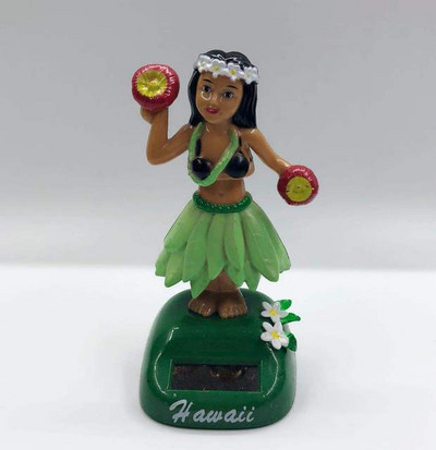 Päikeseenergia Hawaii Tüdruk Hula Tantsiv mänguasi Auto armatuurlaua sisustus Pea raputamine Mänguasjad Autode sisustus Autode kaunistused Kaunistused