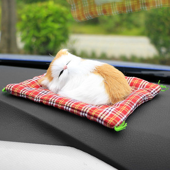 Στολίδια αυτοκινήτου Χαριτωμένα προσομοίωση Γάτες ύπνου Διακόσμηση Αυτοκίνητα Υπέροχα βελούδινα γατάκια κούκλα Παιδικά δώρα Αξεσουάρ