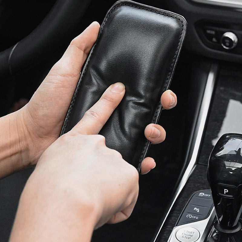 Kožni jastučić za koljena za unutrašnjost automobila Jastuk za jastuk Jastučić od memorijske pjene za noge Potpora za bedra Dodaci za automobile za Benz BMW Audi VW Golf