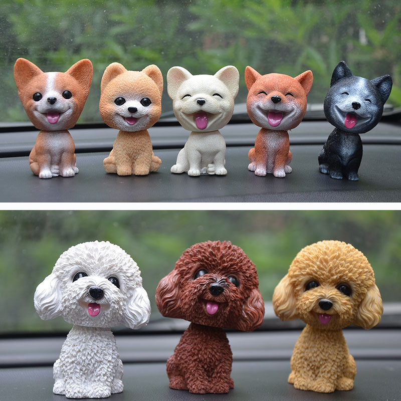 Ukras za automobil 9 cm Pas koji trese glavom Dekor nadzorne ploče automobila Klimajuće Psić Igračke Husky Teddy Pomeranian Kućna soba Auto dodaci