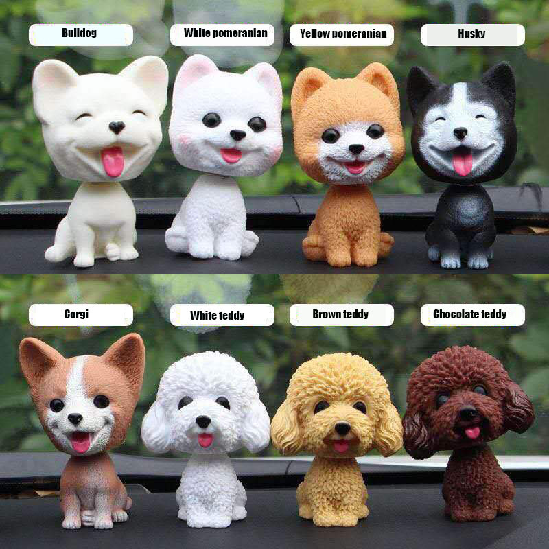 Ukras za automobil 9 cm Pas koji trese glavom Dekor nadzorne ploče automobila Klimajuće Psić Igračke Husky Teddy Pomeranian Kućna soba Auto dodaci