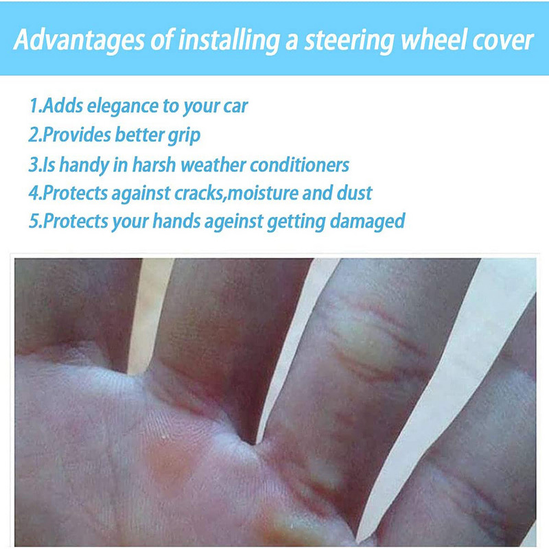 Elastne veniv rooliratta kate universaalne 15-tolline auto rooliratta kate Mikrokiust hingav jääsiid, libisemisvastane