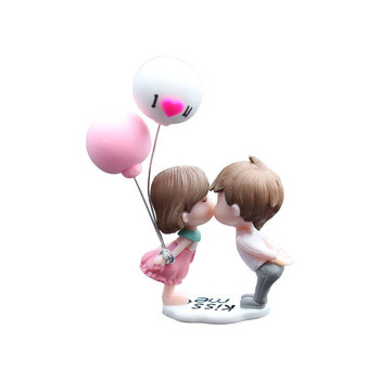 2 бр./компл. украса за кола сладка анимационна двойка табло кукла балон орнамент авто интериорни аксесоари за момичета подарък за младоженци