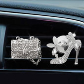 Autós légfrissítő Auto Outlet parfüm Clip Bling autós kiegészítők lányok pénztárca magas sarkú autó illat diffúzor Elegáns autó dekoráció
