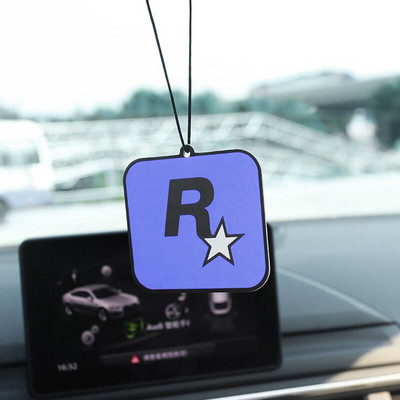 privjesak za auto svjež zrak u unutrašnjosti žuta R-zvjezdica mreža za trajno uklanjanje mirisa crveni nakit miris za auto