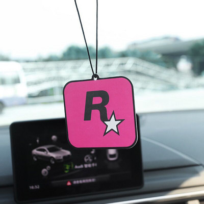 privjesak za auto svjež zrak u unutrašnjosti žuta R-zvjezdica mreža za trajno uklanjanje mirisa crveni nakit miris za auto