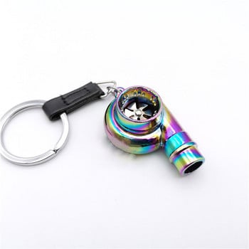 Real Whistle Sound Turbo Keychain Sleeve Bearing Spinning Auto Part Turbine Turbocharger Ключодържател Пръстен