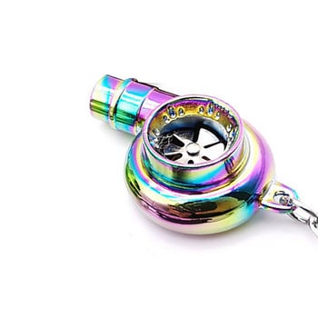 Real Whistle Sound Turbo Keychain Sleeve Bearing Spinning Auto Part Turbine Turbocharger Ключодържател Пръстен