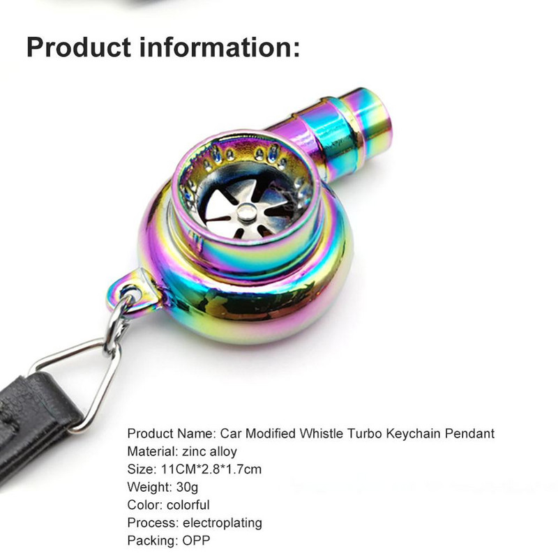 Sunet de fluier real, breloc turbo, rulment, piesă auto rotativă, turbină, turbocompresor, breloc inel