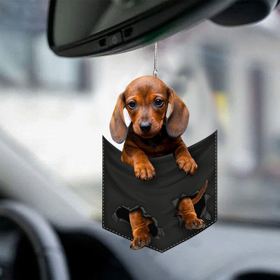 Δισδιάστατο στολίδι που κρέμεται για σκύλους Χαριτωμένο αστείο μενταγιόν κινουμένων σχεδίων Κρεμαστό με μπρελόκ Ζώο Κρεμαστό αυτοκίνητο Αξεσουάρ σακίδιο πλάτης καθρέφτης πίσω όψης Ακρυλικό