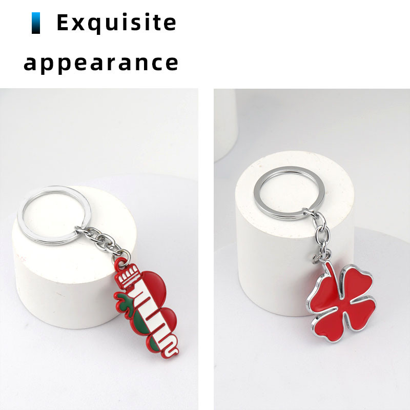 Breloc masina verde cu patru foi trifoi breloc breloc suport inel pentru Alfa Romeo Giulia Giulietta Stelvio Mito Sportiva Mito